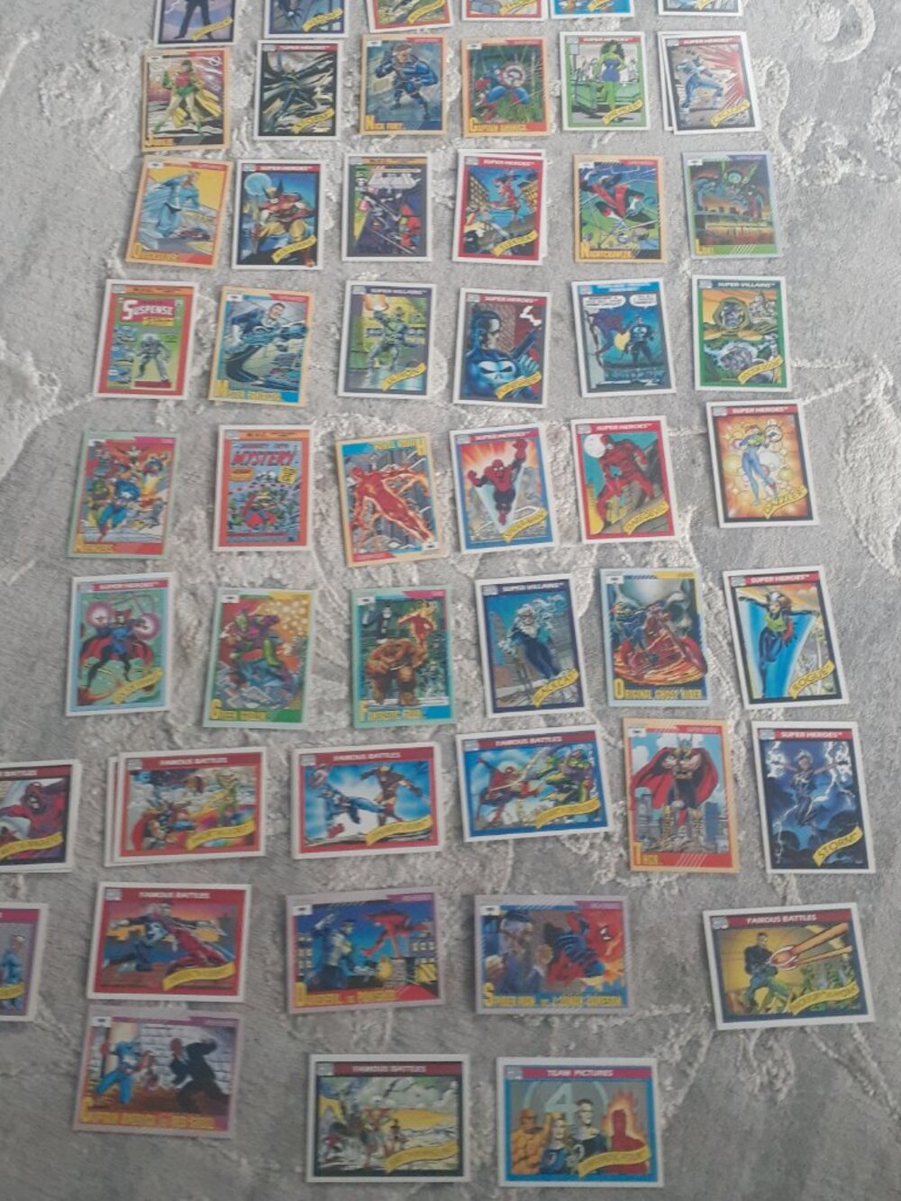 1990 Marvel comics trading cards
